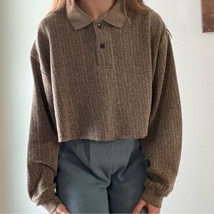 Brown Cropped Classy Tee